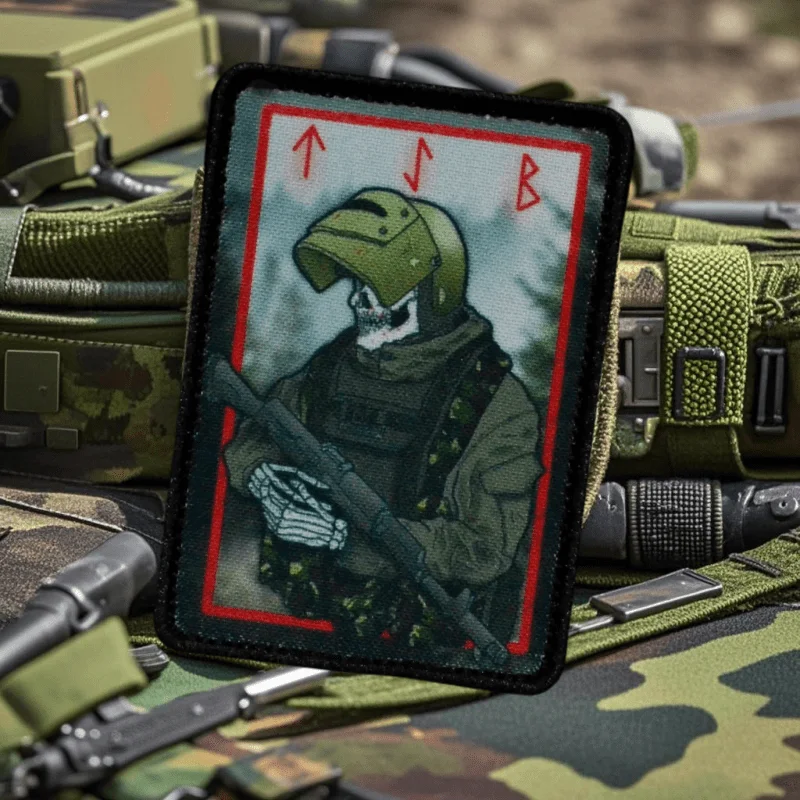 TSB нашивки на липучке с принтом черепа Tankman Reaper тактическая нашивка со скелетом