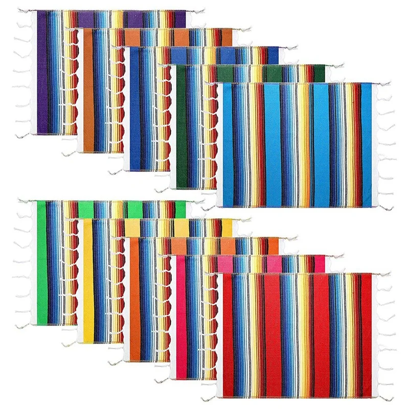 Моющаяся подстилка мексиканская настольная дорожка 33x48 см мексиканское одеяло