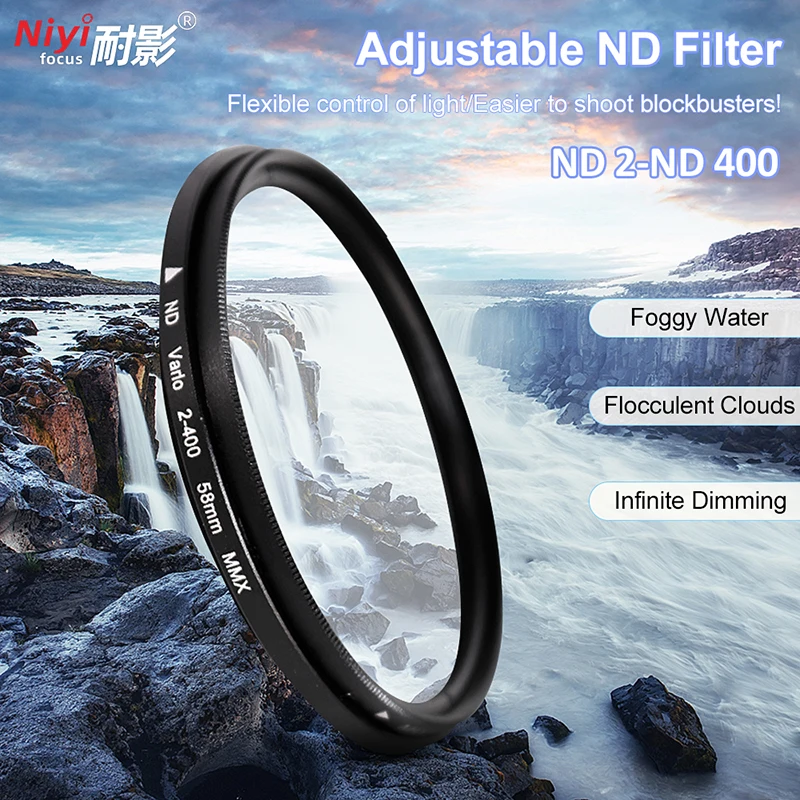 

Camera Lens Filter 30-95mm ND2 To ND400 Slim Fader Variable Adjustable ND Neutral Density Lens Filter for Nikon Canon Sony Fuji