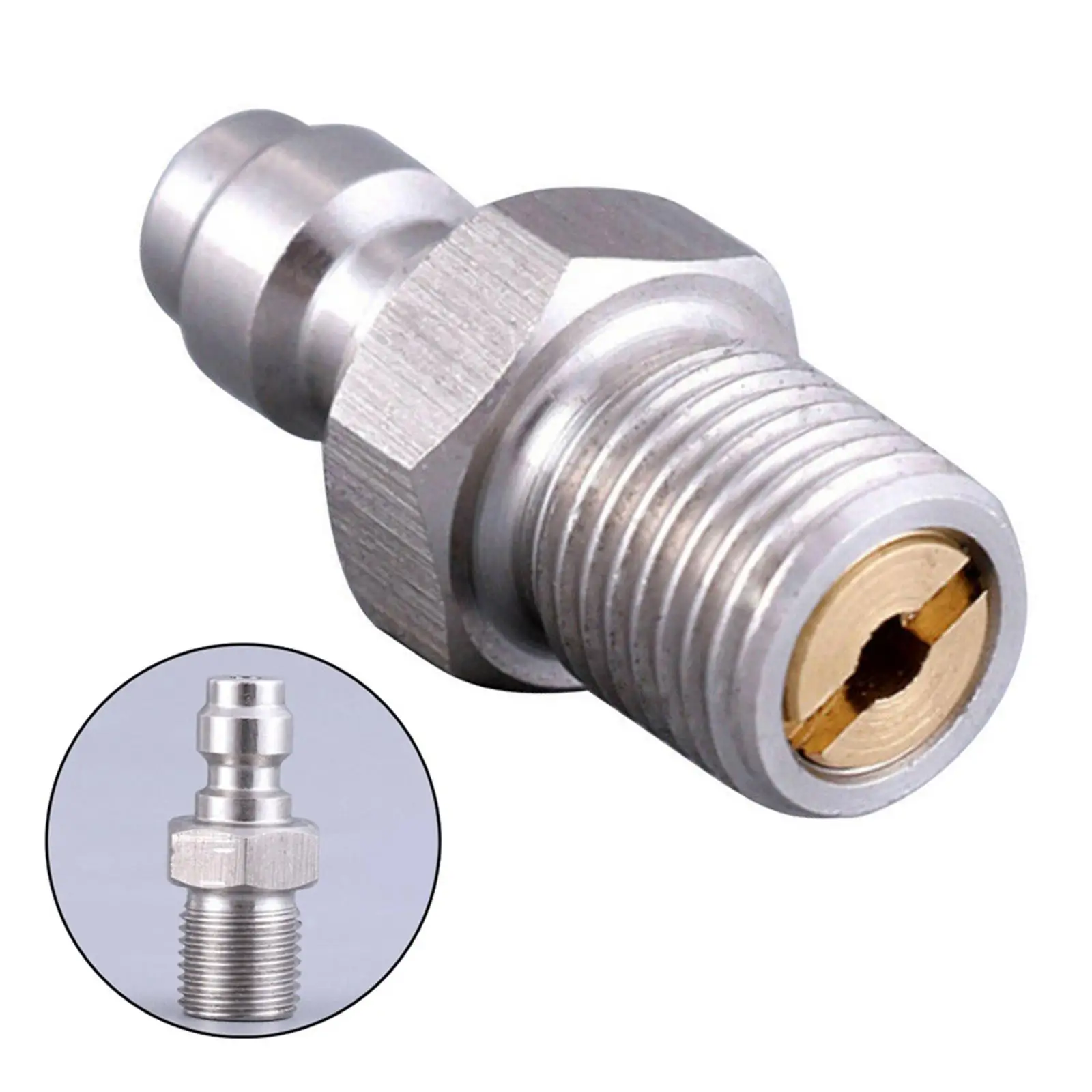 

Pressure Washer Fitting High Hardness Craftsmanship M10 8mm Male Fitting Robust Pressure Washer Coupler for Foam Pots Home Use