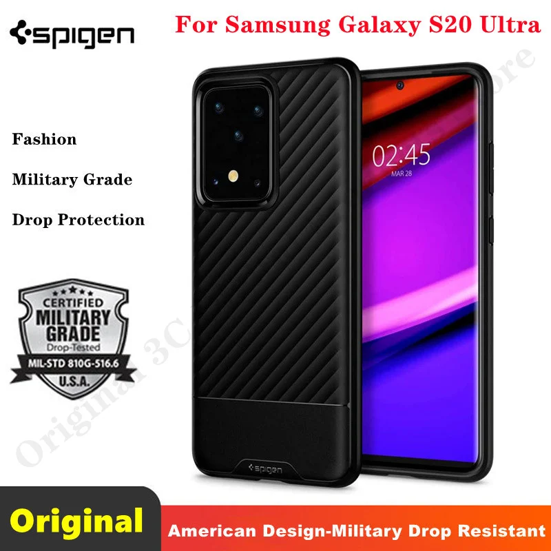 

For Samsung Galaxy S20 Ultra Case | Spigen [ Core Armor ] TPU Matte Black Protective Cover