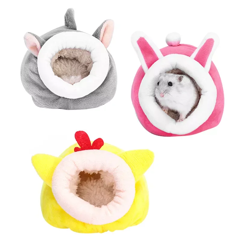 

House Guinea Pig Accessories Hamster Cotton House Small Animal Nest Winter Warm For Rodent/Guinea Pig/Rat/Hedgehog