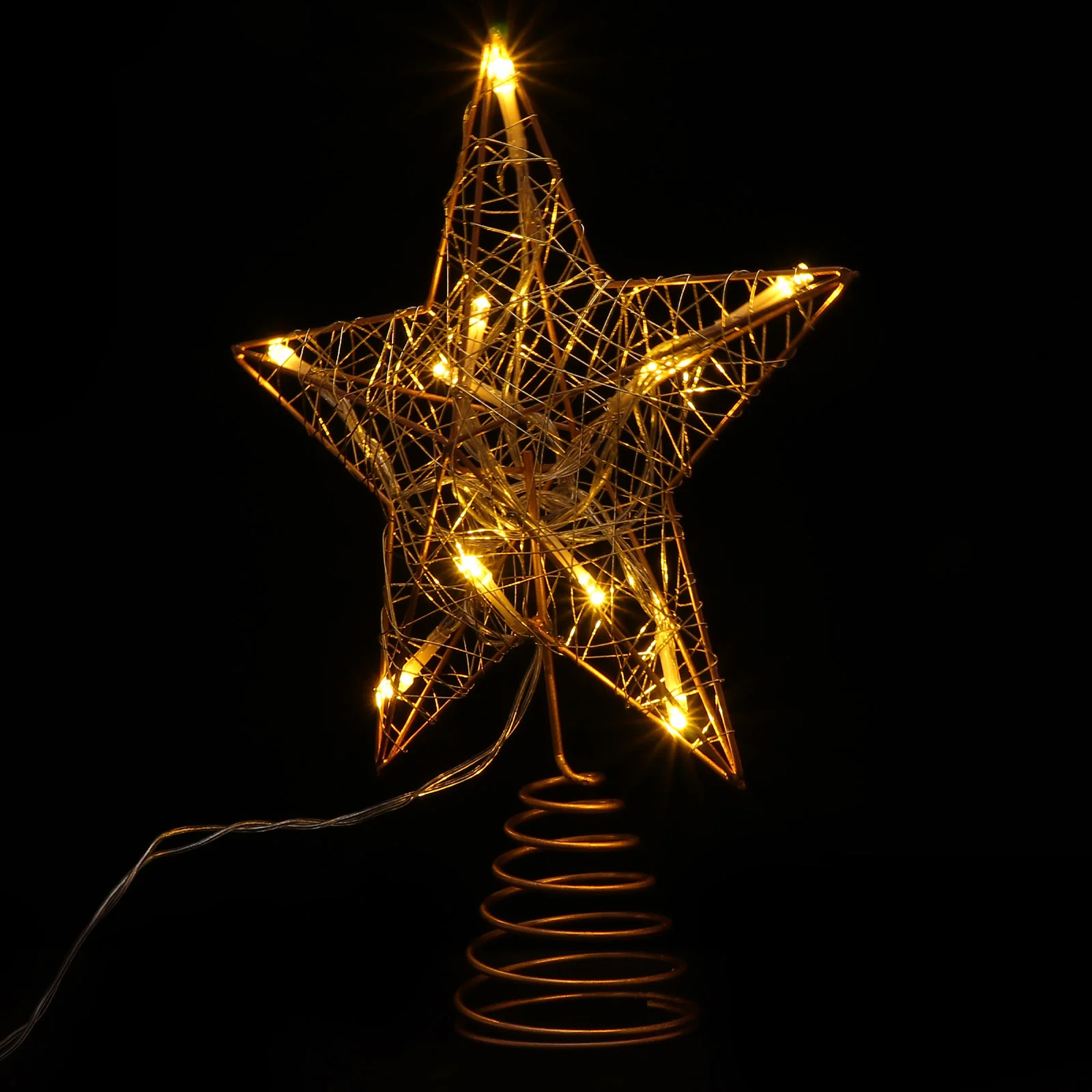 

1pc Five-pointed Star Light Xmas Tree Topper Decor Decorative Xmas Tree Light