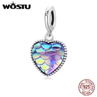 Бусина-Шарм из серебра 2021 пробы с подвеской в виде сердца