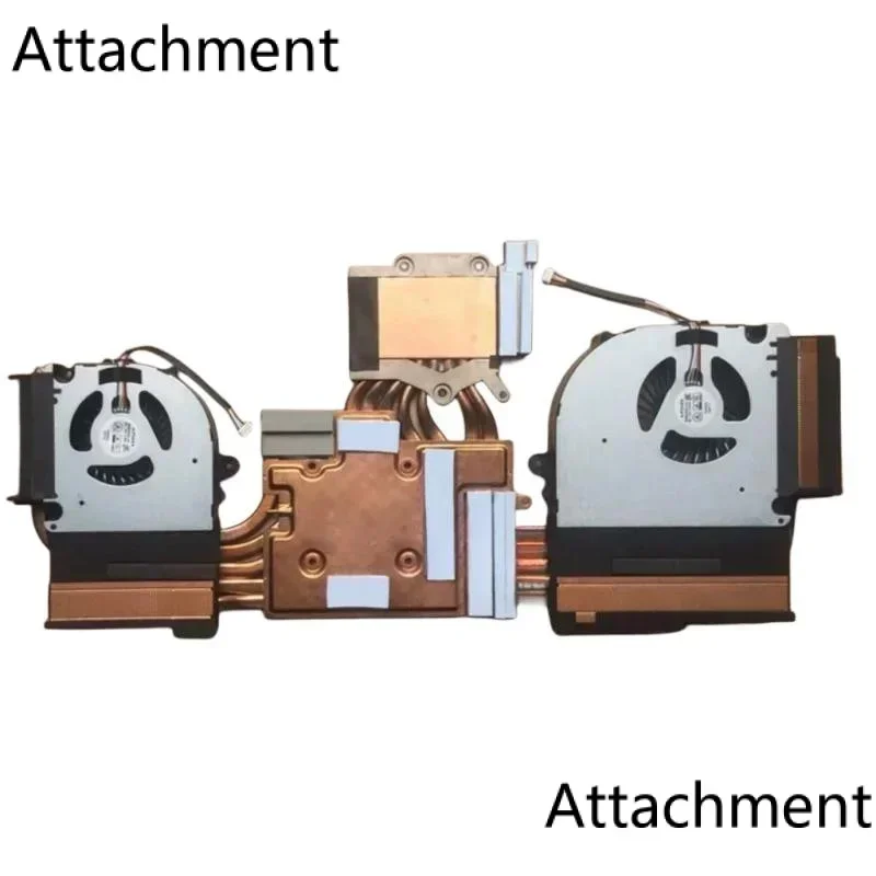 Новый охлаждающий вентилятор радиатора процессора и графического для Clevo X17SN X170