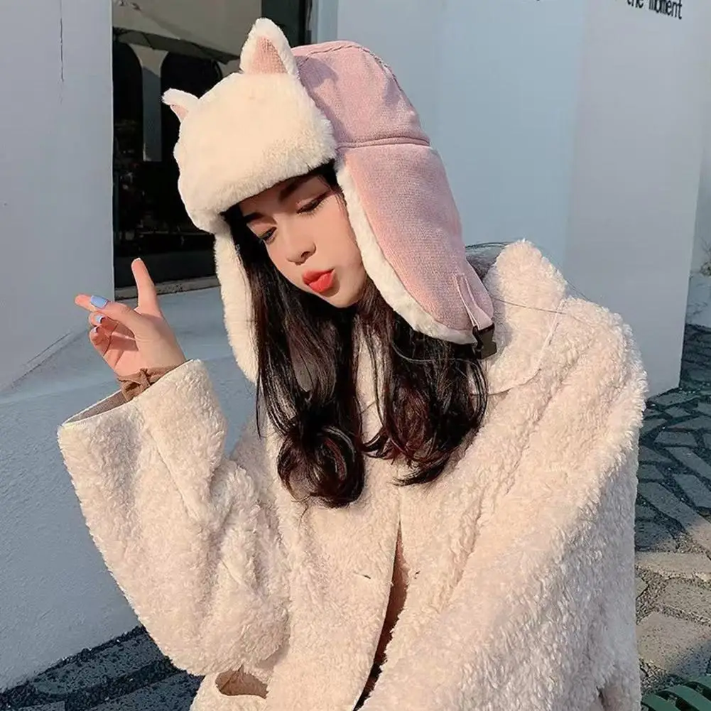 Новая милая шапка с кошачьими ушками в корейском стиле осенне-зимняя