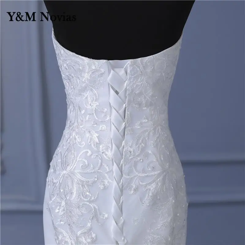 Новинка Y &amp M арабское платье Aso Ebi винтажное кружевное с бисером без бретелек
