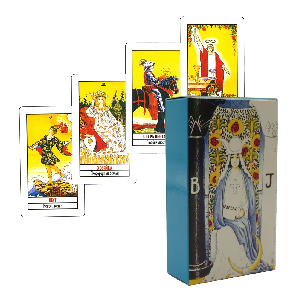 

Tarot Cards Book in Russian Rider Oracle Russian with PDF Guidebook for Beginners Board Games Divination Cards Tools Mazos Wayta