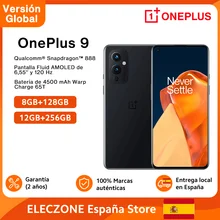 Global Version OnePlus 9 5G Snapdragon 888 6.55'' 120Hz Fluid AMOLED Display Warp Charge 65T 48MP Rear Main Camera Smartphone