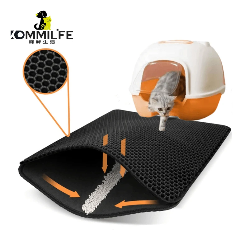 

Двухслойный коврик для кошачьего туалета EVA, водонепроницаемый коврик для кошачьего туалета, подстилка для кошачьего туалета