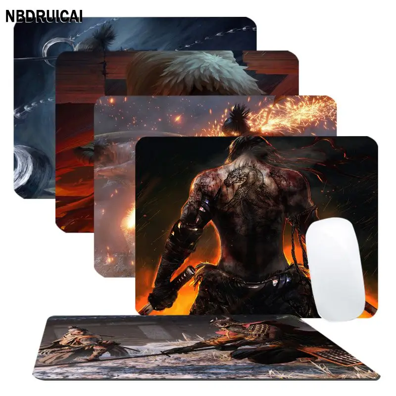 Коврик для мыши Sekiro, нескользящий коврик для мыши, размер 25 х29 см, для компьютера и офиса