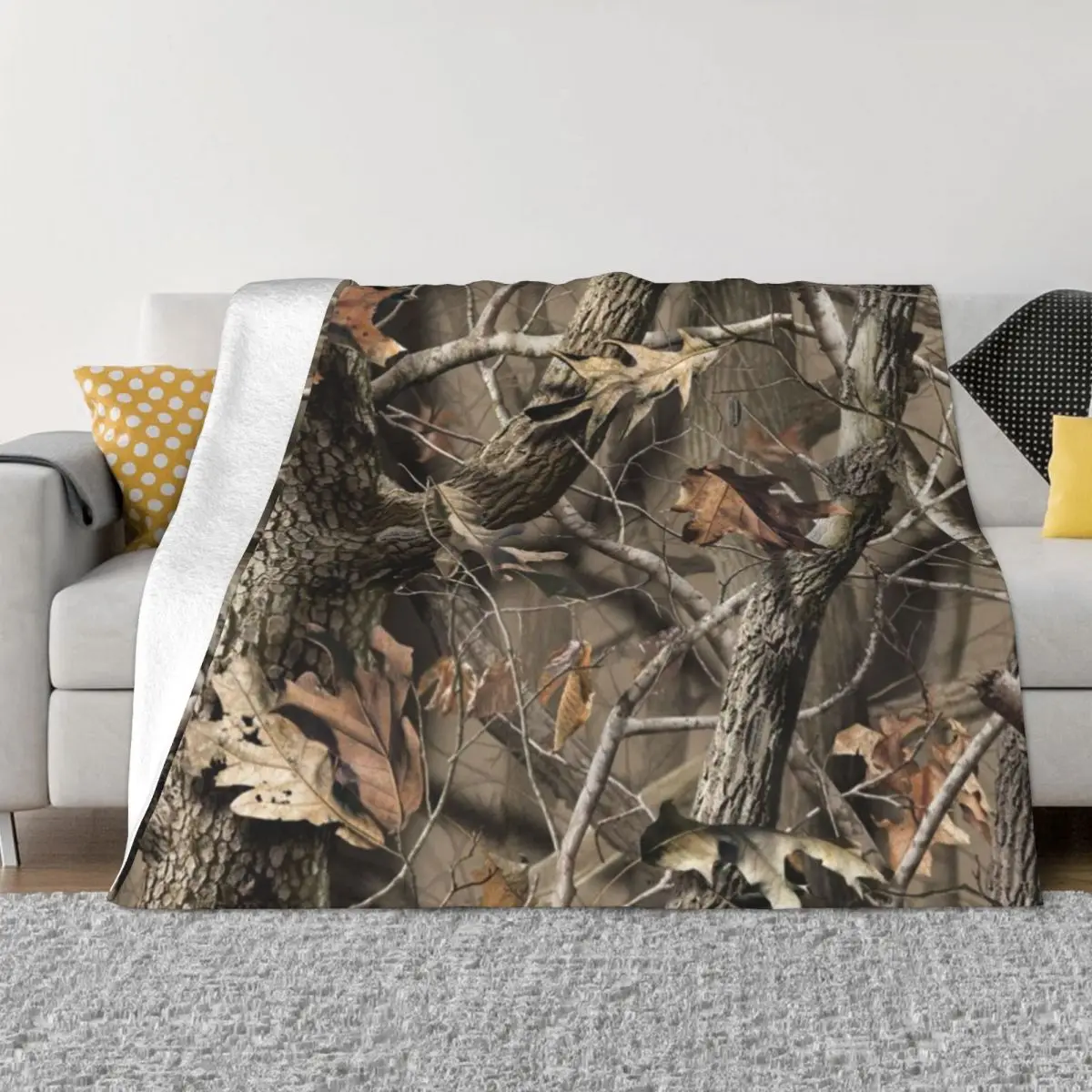 

Real Tree Camouflage Blanket Coral Fleece Plush Decoration Military Breathable Throw Blankets for Bedding Car Plush Thin Quilt