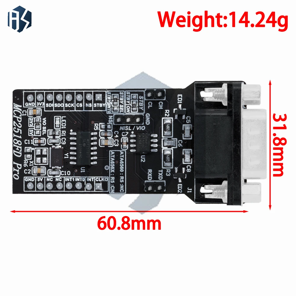 Модуль SPI-CANFD MCP2518FD ATA6560 шины приемопередатчика CAM Super MCP2515