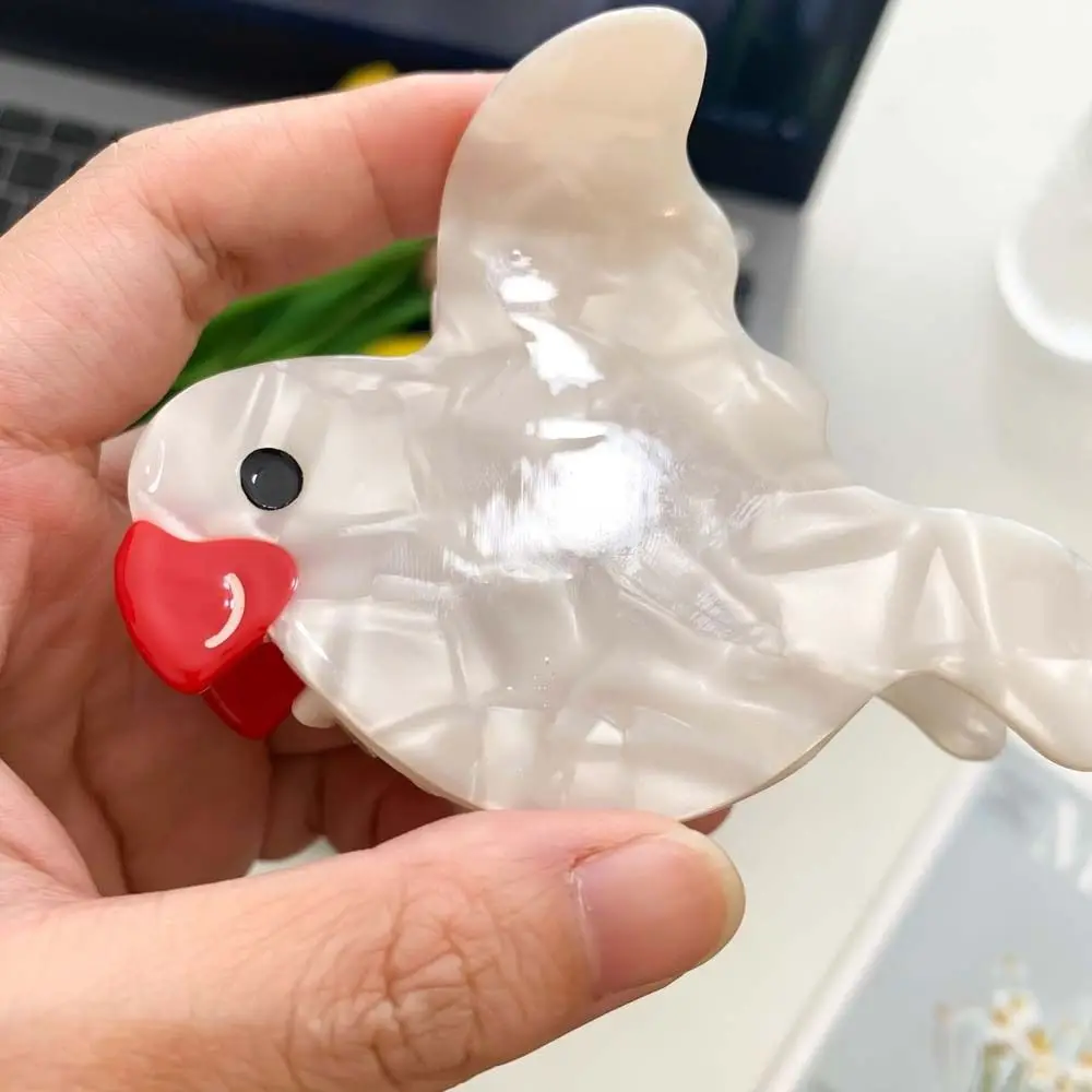 

Mid Size Bird Hair Claw Fashion Geometric Korean Style Acetate Hair Clip Ponytail Holder Headdress Animal Shark Clip Daily