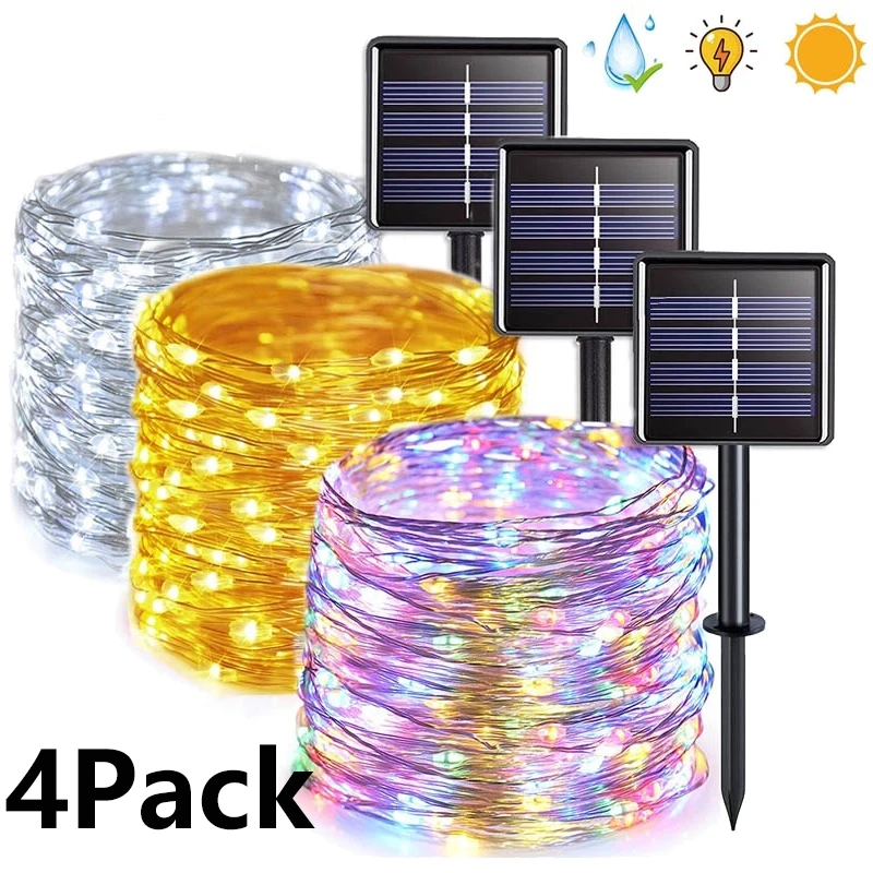 

7m/12m/22m/32m LED Solar Light Outdoor Garden Fairy String Light Led Twinkle Waterproof Lamp Christmas Patio Party Decoration