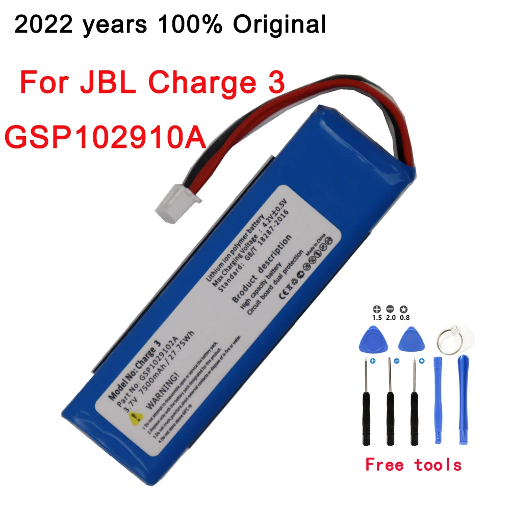 

100% Оригинальный аккумулятор JBL 3,7 в 7000 мАч GSP102910A CS-JML330SL, аккумуляторная батарея для JBL Charge 3, батареи