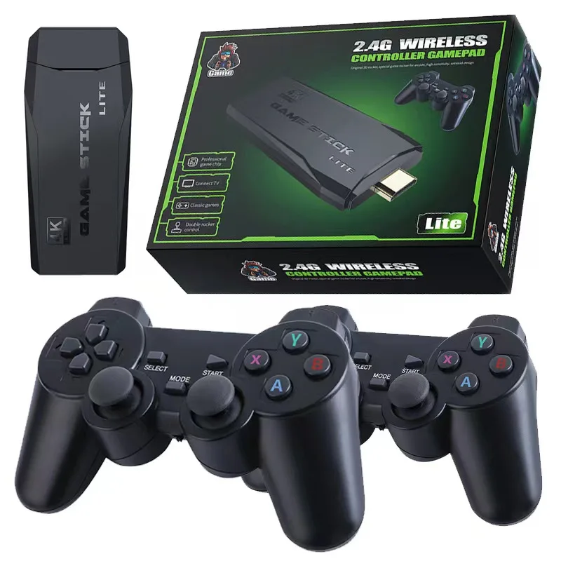 

Игровая консоль 64 Гб со встроенными 10000 играми, портативная игровая Ретро консоль, беспроводной контроллер, Игровая приставка для PS1/GBA, подарок на Рождество для детей