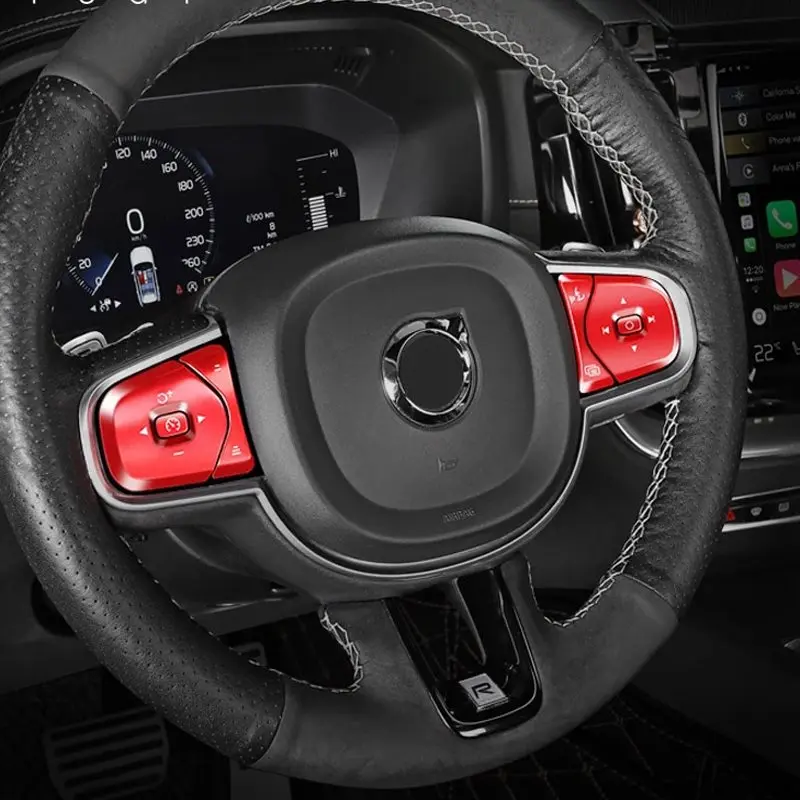 Für Volvo XC60 2018 S60 XC90 2020 S90 2016 elektronische handbremse P licht taste pailletten aufkleber Lenkrad Taste Schalter trim