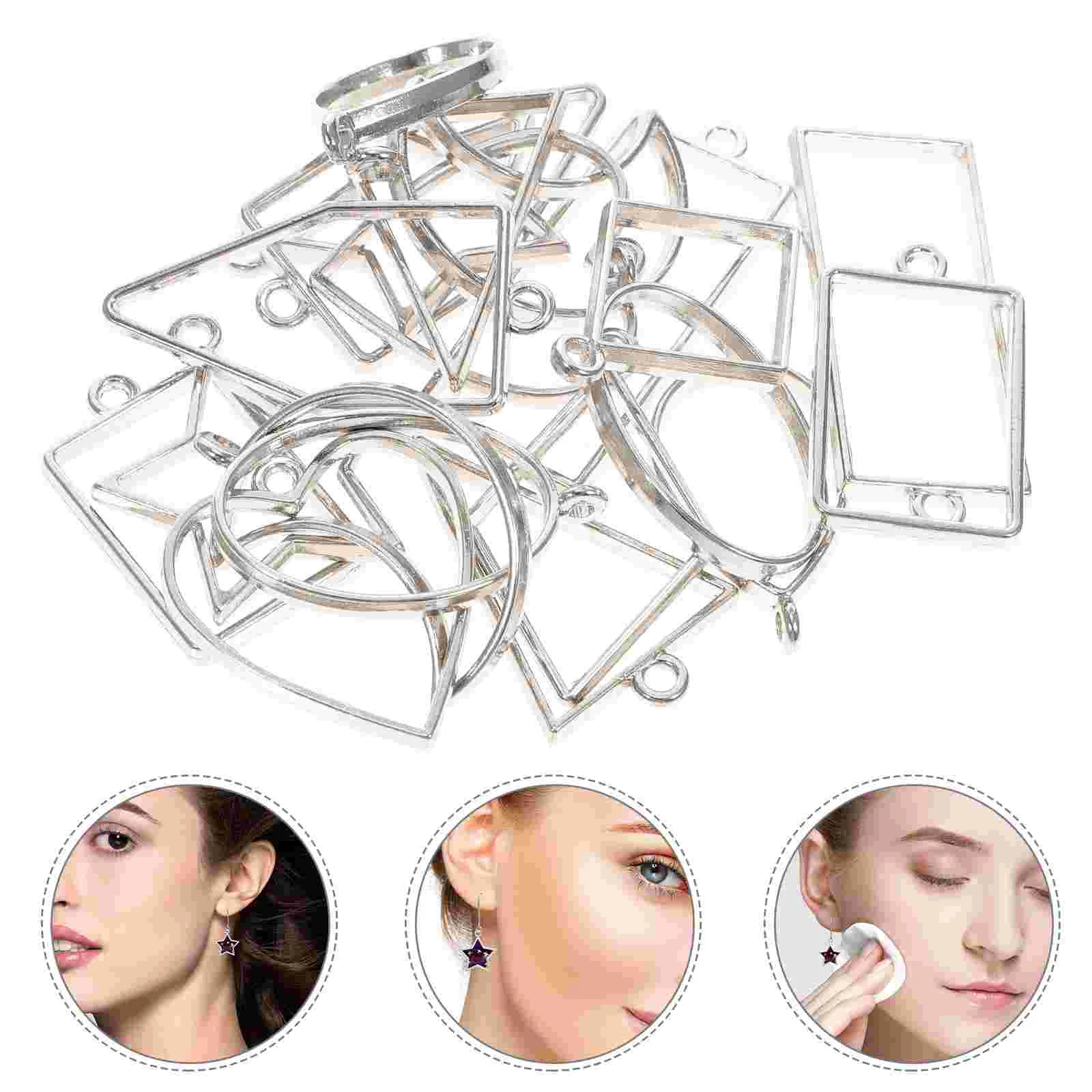 

Swivel Bezel Pendant Jewelry Making Pendants Zinc Alloy Frame Decors Silver Circle Necklace