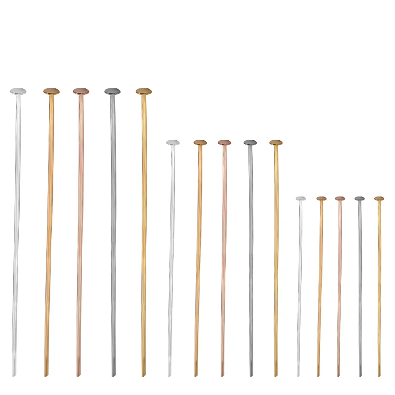 100pcs/Lot Multiple Color Iron Heads Eye Needle Flat Head Pin For Jewelry Findings Making Accessories Wholesale Supplies - купить по