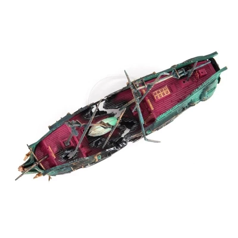 Large Aquarium Shipwreck Decor Boat Plastic Set Resin Ship Fish Tank Ornaments For Accessories