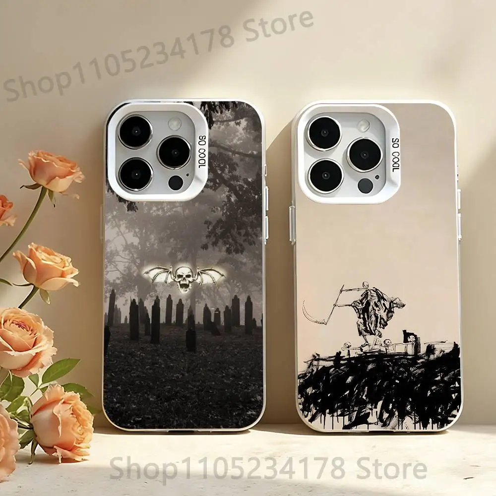 Фото Чехол A-AvengedS Sevenfold A7X для iPhone 17, 16, 15, 14, 13, 12, 11, Pro, Max, Plus, SE, Air, Mini, противоударный, белый бампер №1