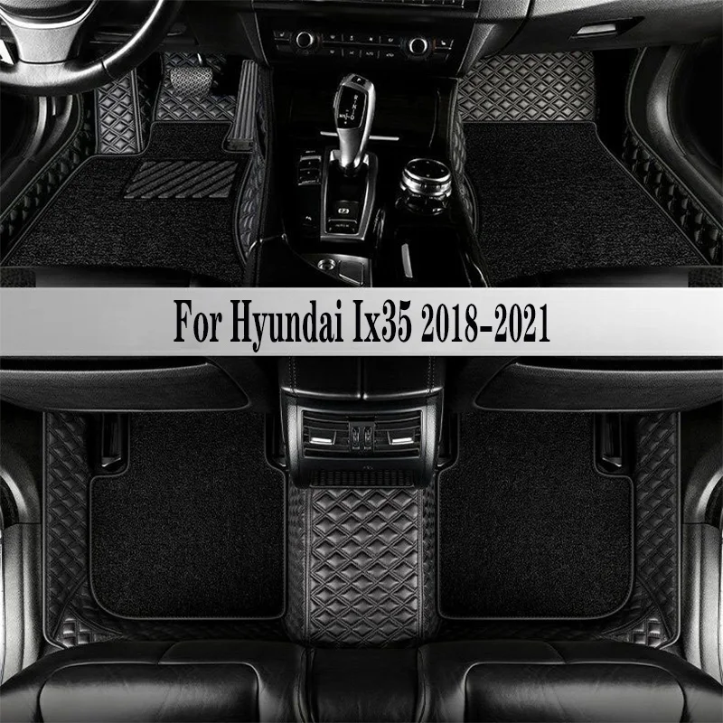 For Hyundai Ix35 2018 2019 2020 2021 Car Floor Mats Custom Waterproof Rugs Carpets Covers Auto Interior Accessories Dash Mat