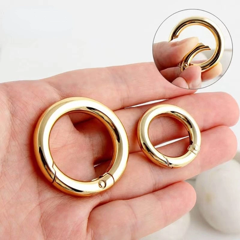 

Set of 10 Versatile Alloy Opening Rings Alloy Spring Rings Round Hook Accessory