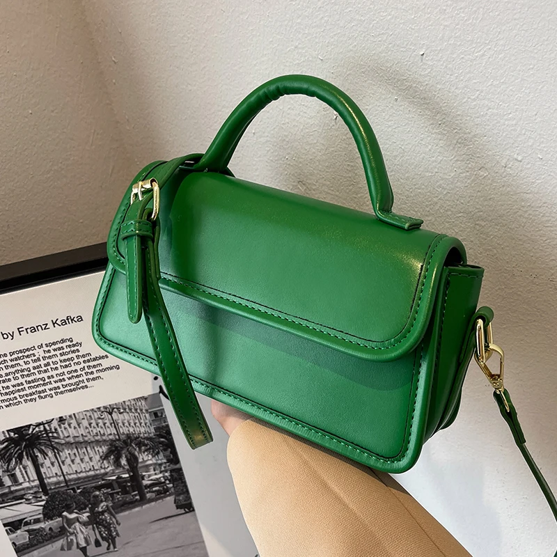 

Popular Purses and Handbags 2022 Women's High-end Texture Messenger Bags All-match Ins Small Square Green Crossbody Bag