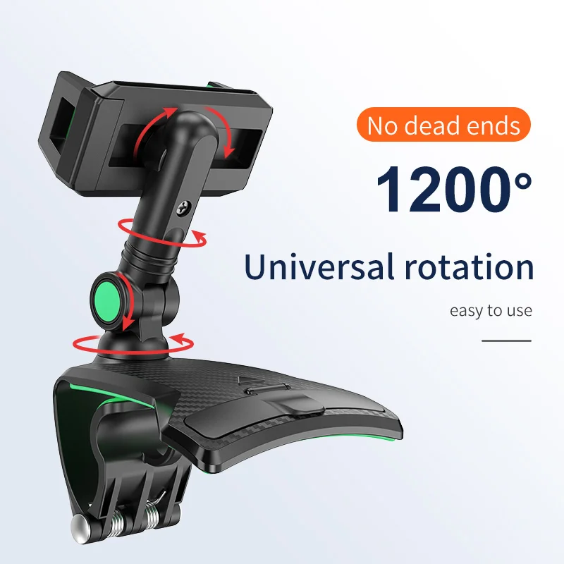 

1200 Degree Rotatable Phone Support Universal Air Vent Phone Mount Multifunctional Reversible Car Mobile Phone Holder