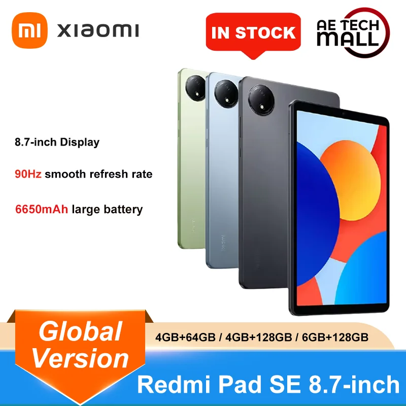 Глобальная версия Xiaomi Redmi Pad SE 8 7-дюймовый планшет 4 + 64/4 128/6 128 90 Гц