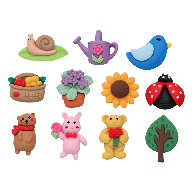 

Бесплатная доставка 100 шт./лот новые милые полимерные мини Мультяшные с плоской задней стороной резиновые DIY свадебные заколки аксессуары д...