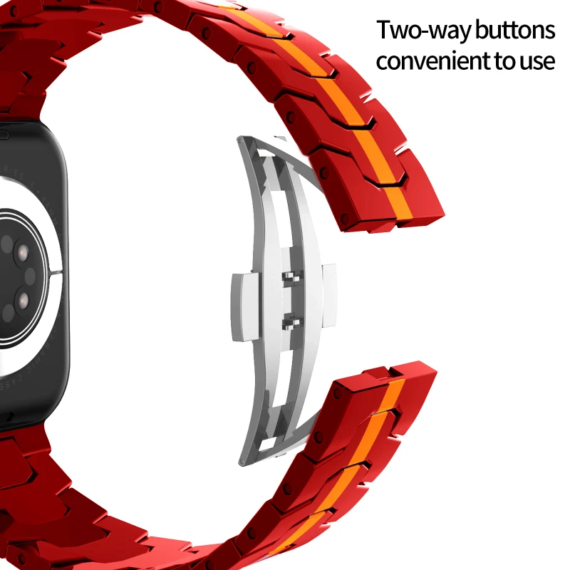 Metal Watch Strap For Apple Watch Ultra Band 49mm 45mm 41mm 44mm 40mm 42mm 38mm Stainless Steel Bracelet For iWatch Series 8 7 6