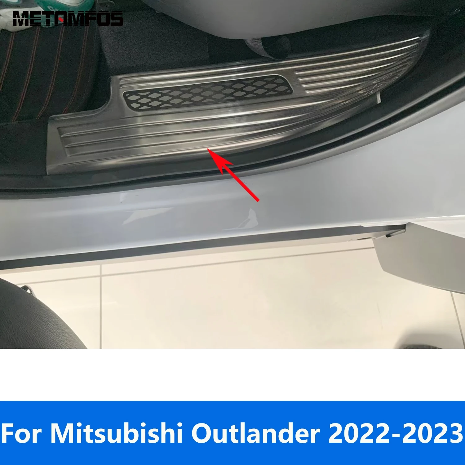 

Накладка на порог двери для Mitsubishi Outlander 2022 2023, внутренняя защита порога, защитная накладка, наклейка, аксессуары, Стайлинг автомобиля