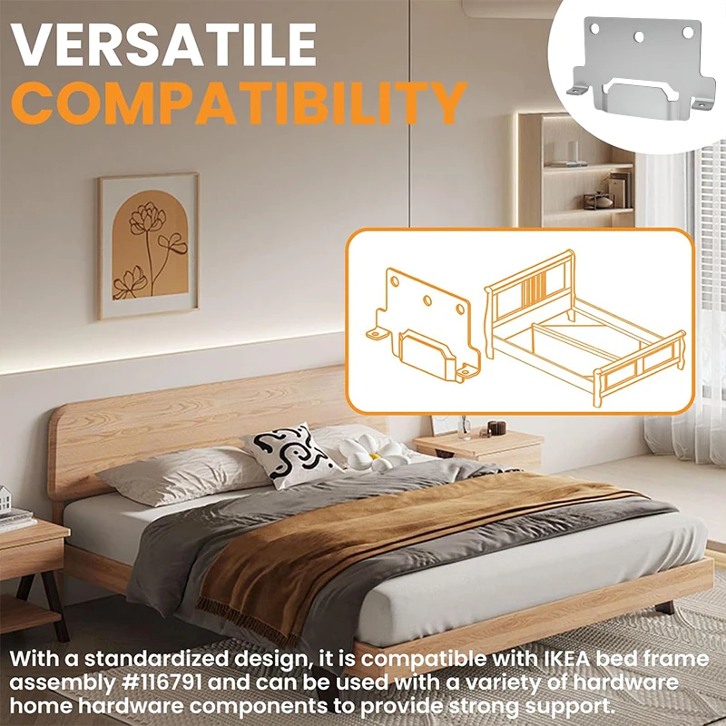 Фото 6 комплектов кронштейнов для крепления кровати Ikea Skorva Midbeam с монтажными винтами, кронштейны для переоборудования кемпера, 116791, для кемпинга и караванов №5