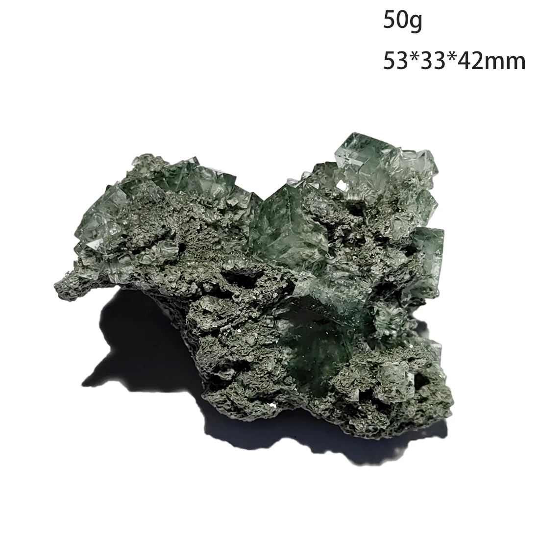 

C3-8B 100% натуральный зеленый флюорит, минеральный кристалл, образец Xianghualing Mine Hunan Province China