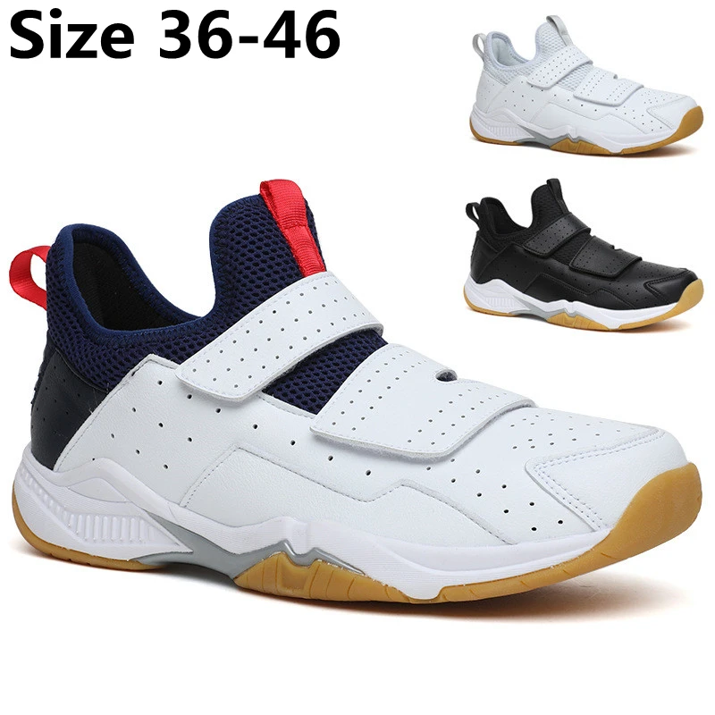 

New Badminton Shoes Men Big Size 46 Badminton Sneakers Anti Slip Tennis Volleyball Shoes Women Breathable Sporty Trainers