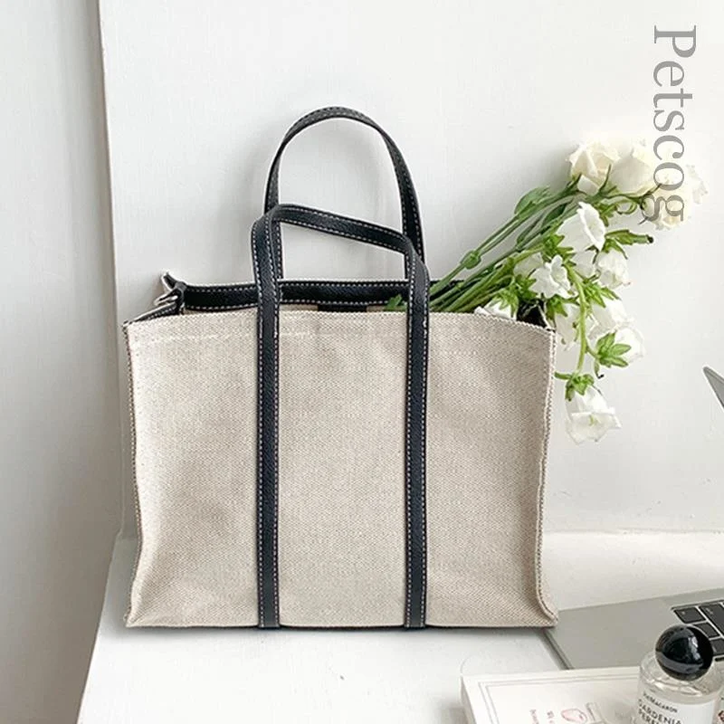 

Брезентовая модель 2022, вместительная кожаная прошитая сумка, роскошный дизайн, сумка через плечо