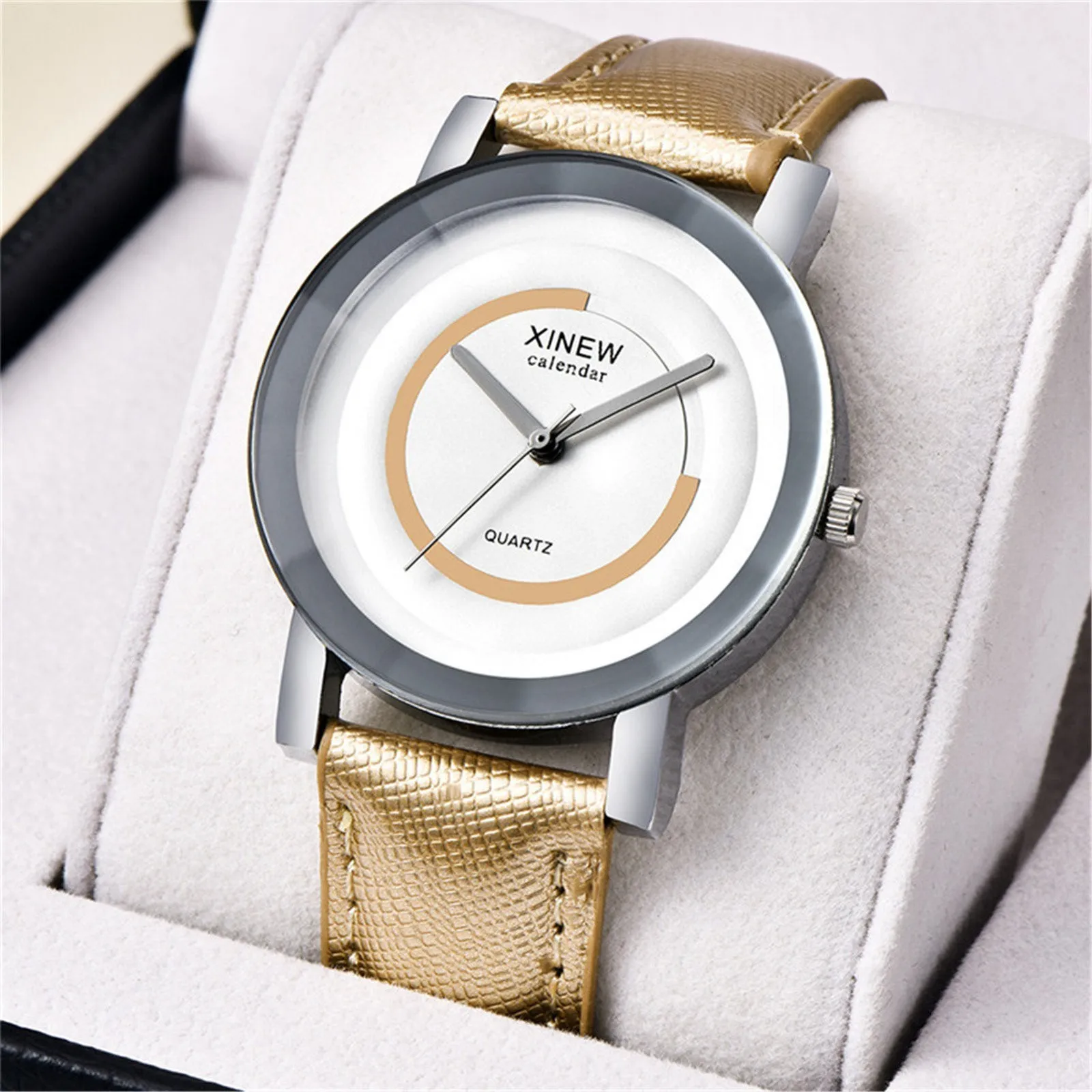 

Casual Simple Quartz Wrist Watch For Women Luxury Pu Leather Strap Arabic Numerals Dial Ladies Quartz Watches Gift Zegarek