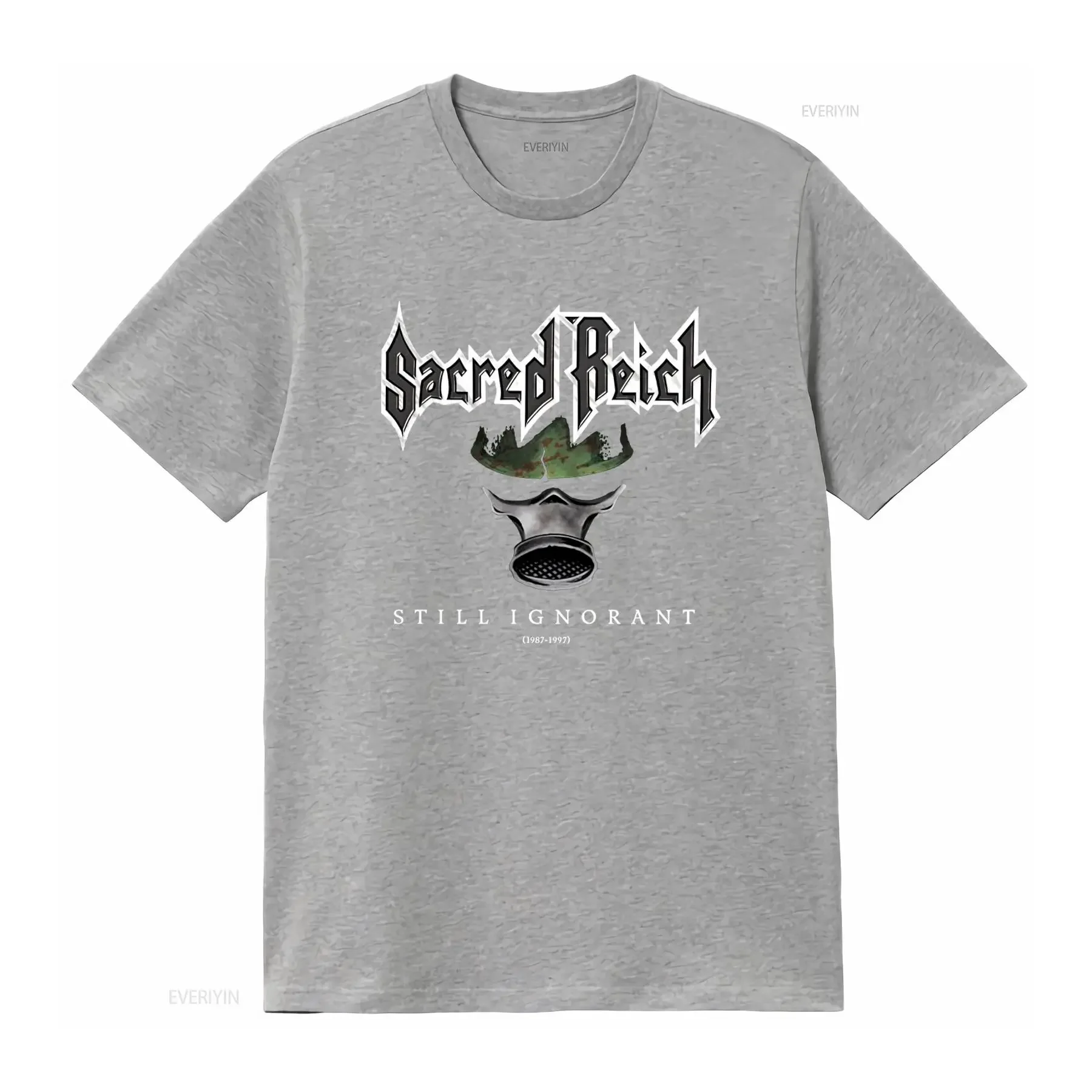 Фото Черная футболка в стиле группы Sacred Reich, дизайн Still Ignorant 1987-1997, все размеры в наличии для фанатов, PP1506, винтажная, с эффектом потертости. №3