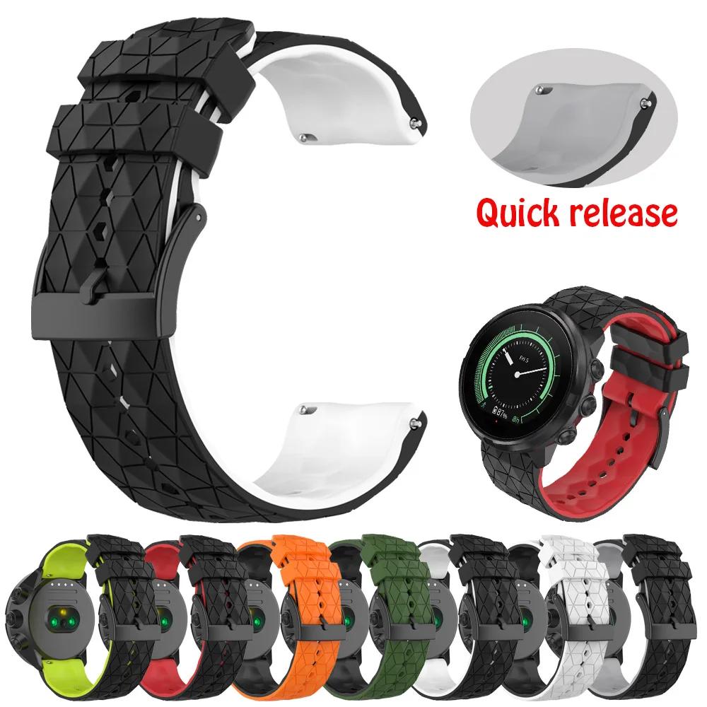 

Ремешок 24 мм для Suunto 7/9/Baro, силиконовый сменный Браслет для спортивных наручных часов Suunto D5/Spartan