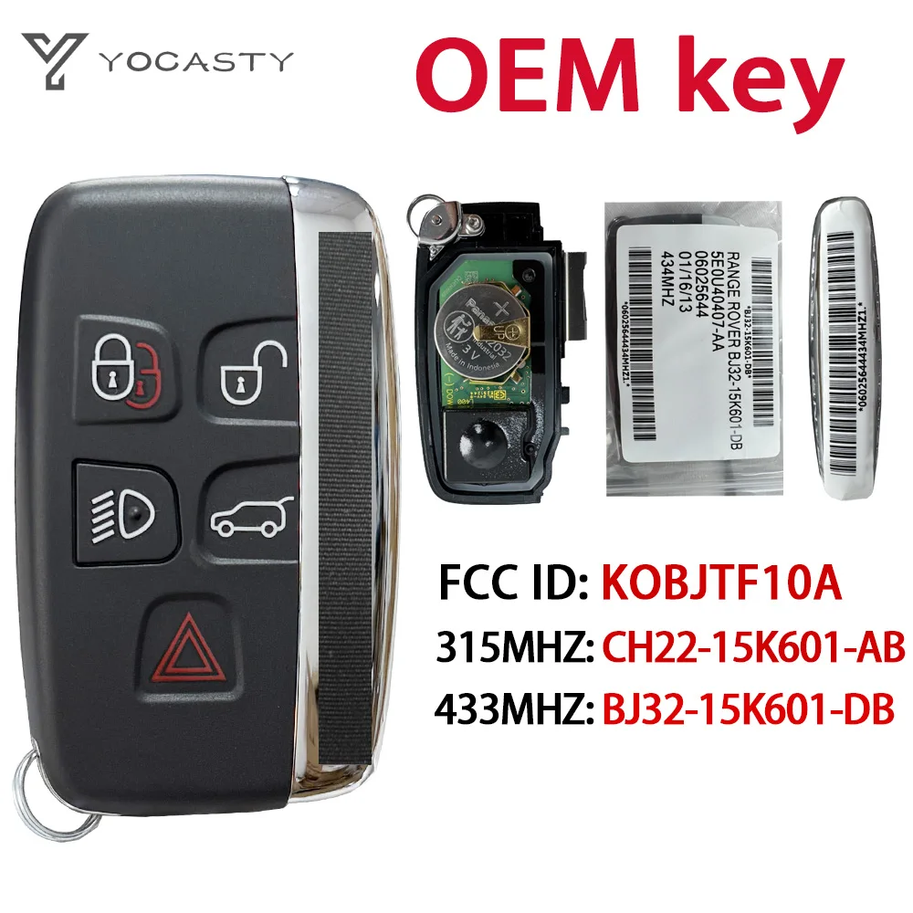 Фото YOCASTY оригинальный BJ32-15K601-DB CH22-15K601-AB для Land Rover Range Rover Sport Evoque Vogue для Jaguar XJ Xe XF удаленный ключ от автомобиля №1