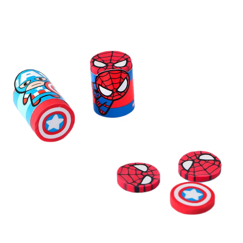 

New Marvel Spider-Man Captain America Anime Peripheral Cartoon Eraser Creative Easy to Erase Alteration Stationery Eraser Gift
