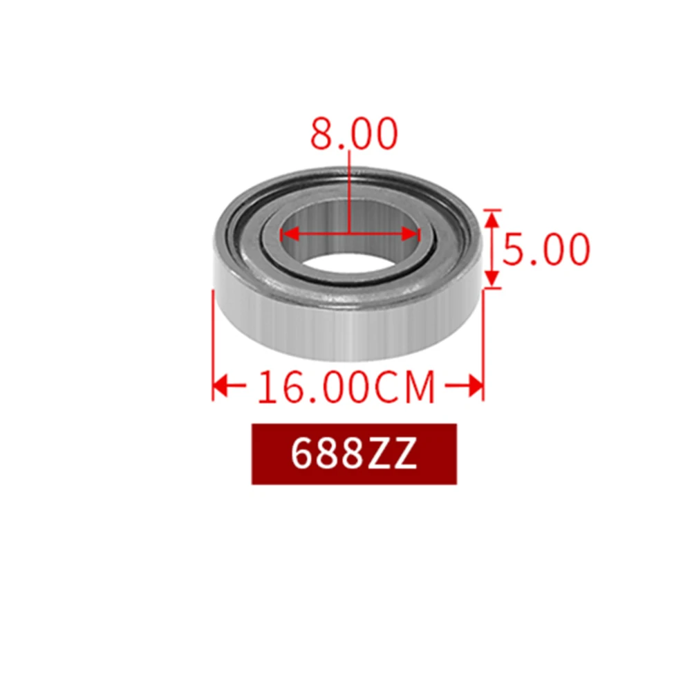

10 Pcs 688ZZ Premium Metal Shielded Ball Bearing 688zz 8x16x5mm Ball Bearing Chrome Steel (AISI 52100)