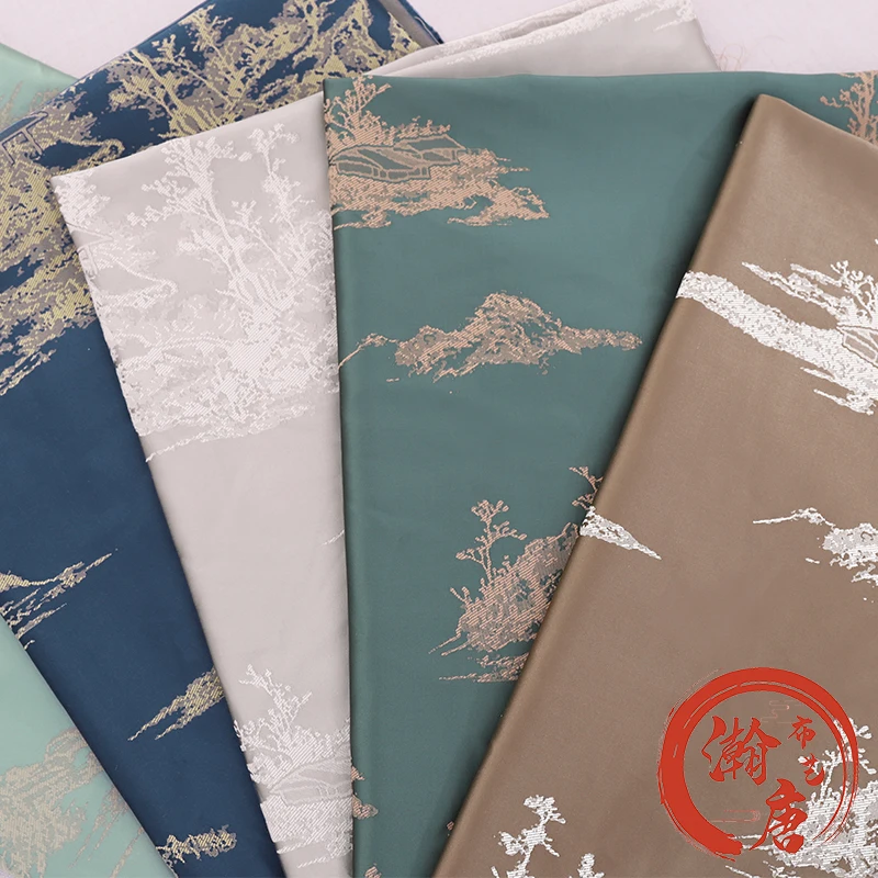 

Light Luxury Jacquard Sofa Fabric Modern Home Pillow Table Runner Fabric Woven Jacquard Curtain Cushion Cloth