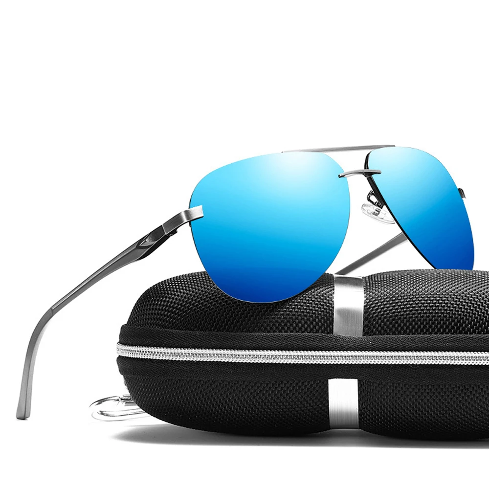 

New Polarized Men Sunglasses Classic Driving Sun Glasses Metal Frame Mirror Lens Sunglasses Men/Women