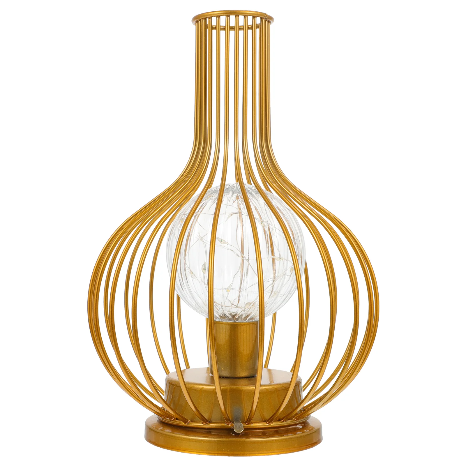 

Lamp Light Night Table Nightstand Mini Wire Reading Led Cage Tabletop Decorative Study Industrial Metal Desk Cordless