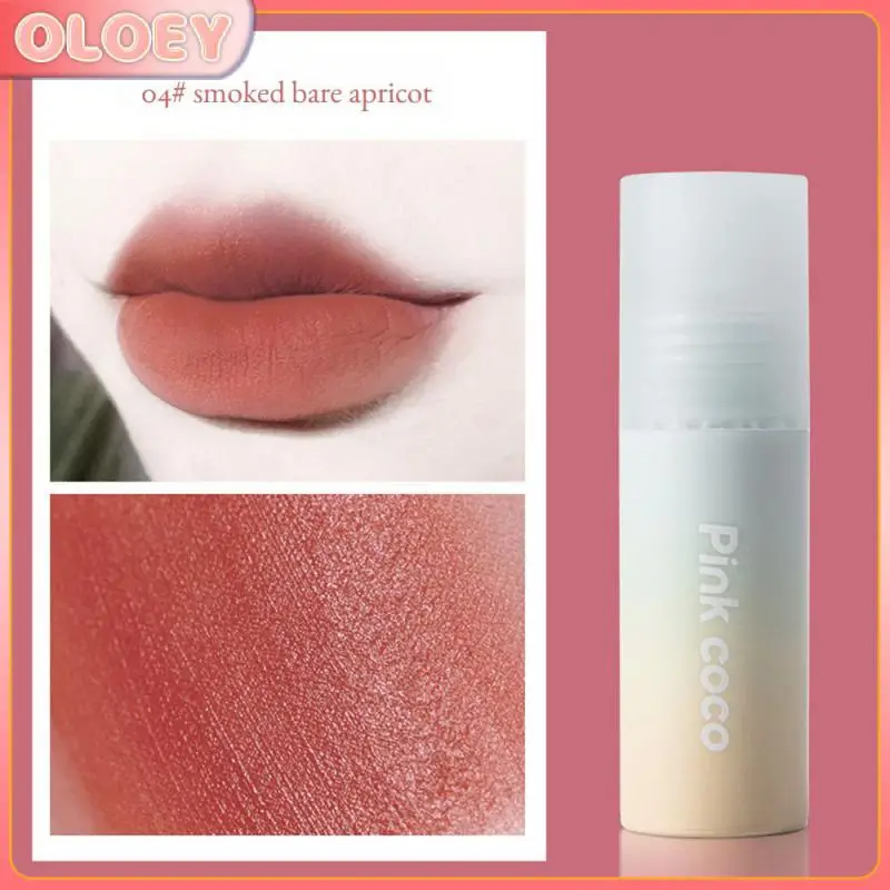 

White. Lip Gloss Velvet Lip Honey Anti-sweat Portable Lip Glaze Beauty And Health Liquid Lipstick Waterproof Lip Mud Gradient