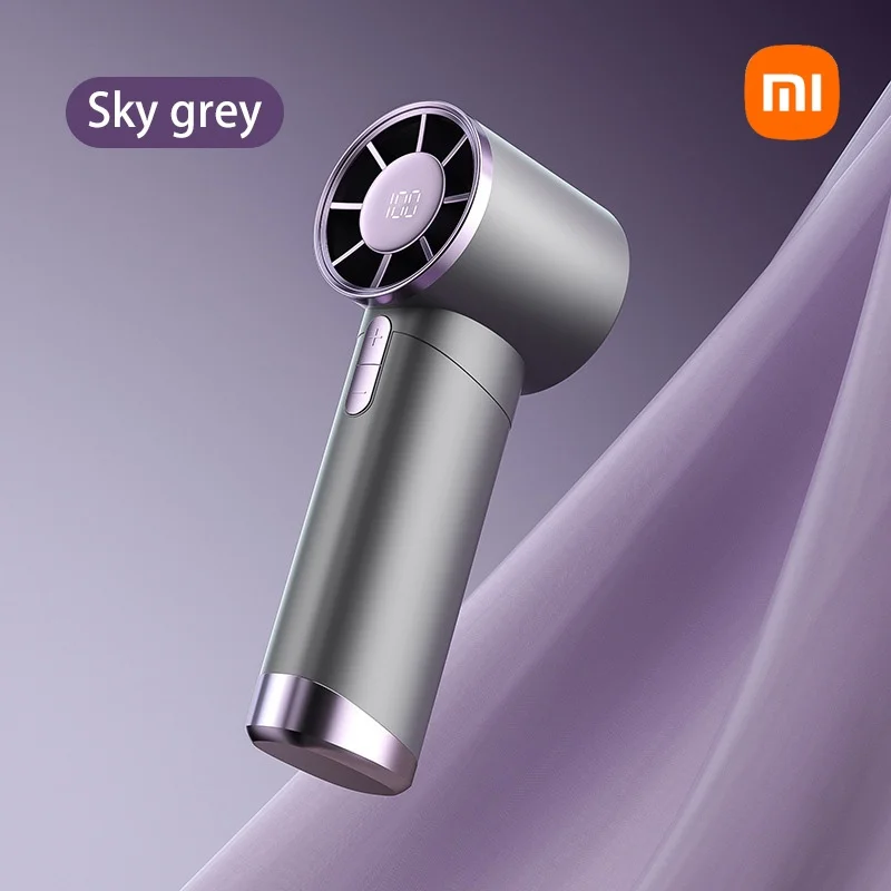 

Портативный электрический ручной вентилятор Xiaomi, 100 скоростей, алюминиевый сплав, сверхвысокоскоростной вентилятор, перезаряжаемый вентилятор с большим ветровым цифровым дисплеем