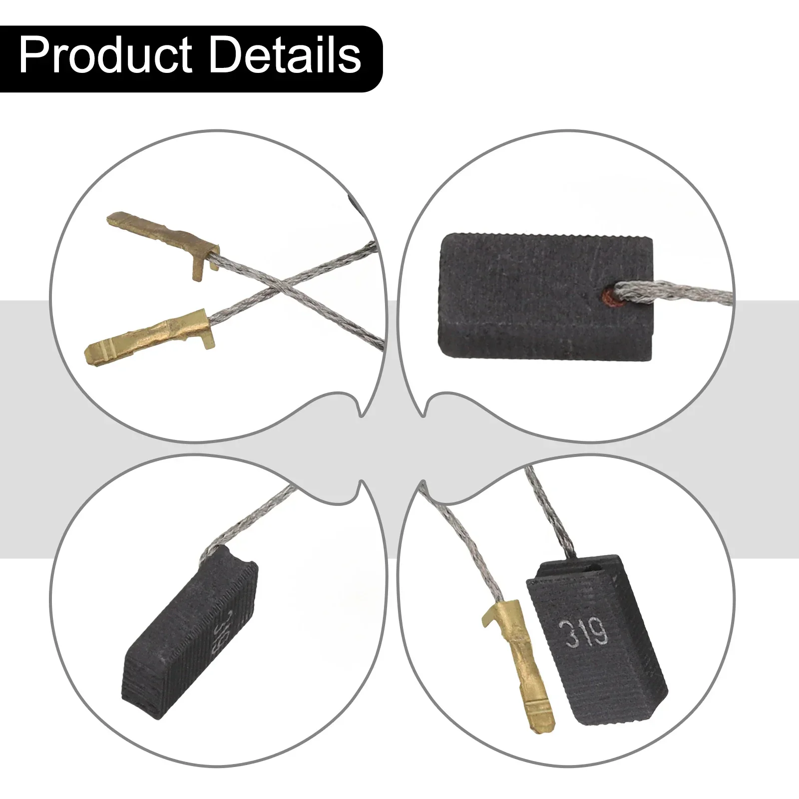 Угольная шлифовальная щетка 2 шт. 5 х10х15 мм